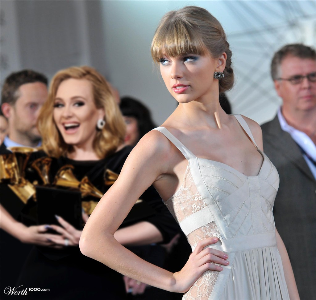 Adele photobombing Taylor Swift