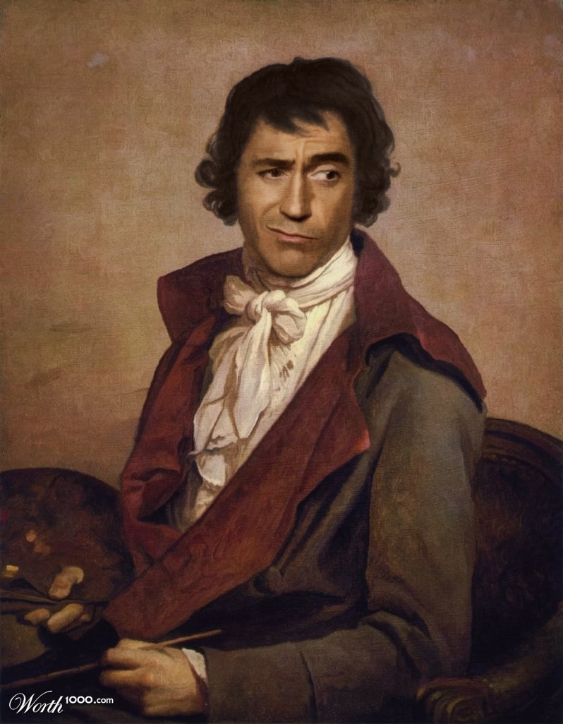 Robert Downey Jr. by Jacques Louis David