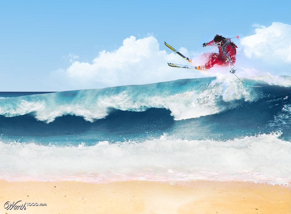 sea skiing/surfing?