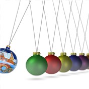 Newton's Cradle christmas toy — frank1956