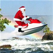 Santa at Zambia Falls — AzureSky