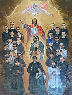 Painting of the Cristero Martyrs in the Old Basilica.