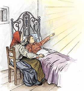 Francisco dies and goes to heaven to console Jesus for eternity