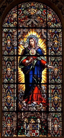 Immaculate Heart of Mary stained glass window