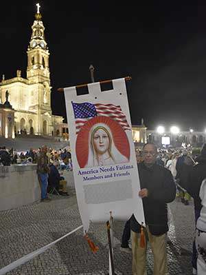 ANF Banner at the Candlelight Procession in Fatima - October 12, 2026