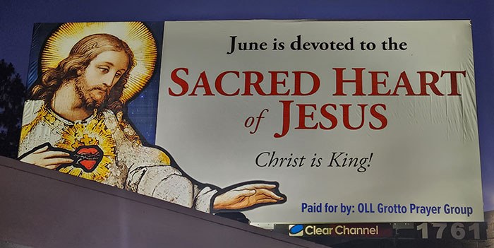 Billboard as it Appeared Before the Vandalism