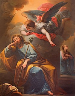 Angel speaking to St Joseph