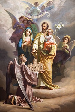 St Joseph protector of the holy family and the Church