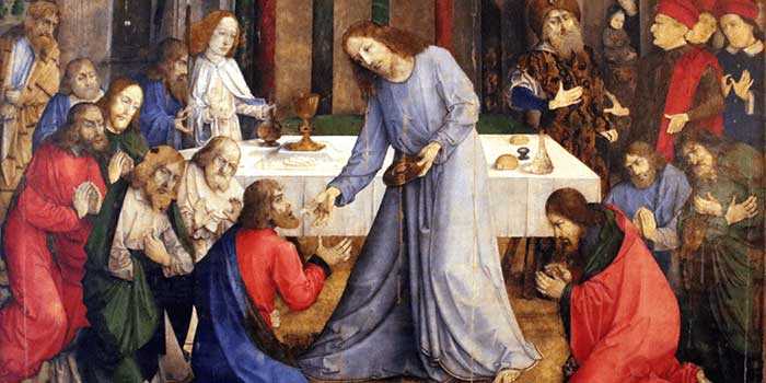 Last Supper, Our Lord giving Communion on the tongue