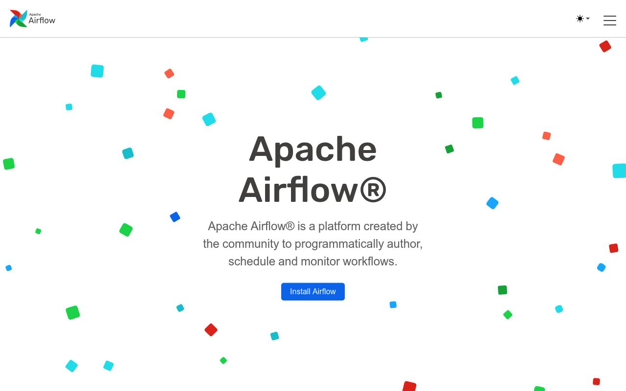 Screenshot of Apache Airflow website