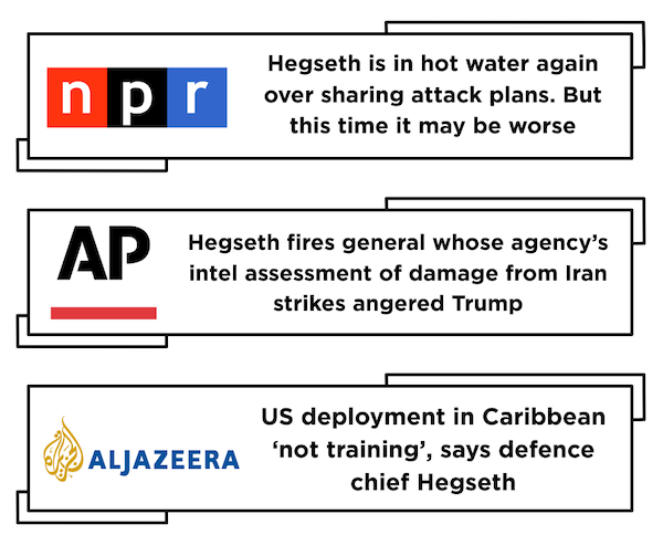 Headlines from Pete Hegseth's embattled tenure as Defense Secretary