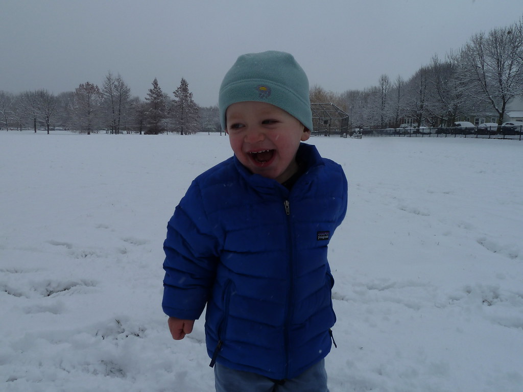 Jack Judge, running in the snow