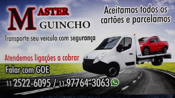 Guincho na zona leste barato 24hrs goe