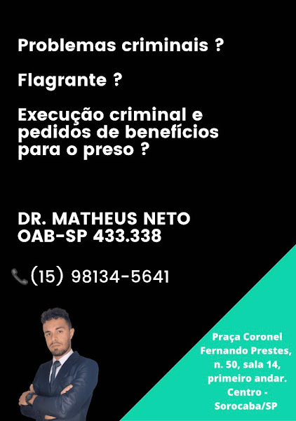 Foto 3 ADVOCACIA CRIMINAL SOROCABA - DR. MATHEUS NETO