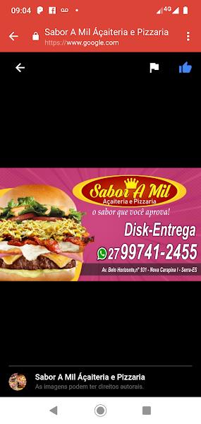 Foto 2 Sabor A Mil Áçaiteria e Pizzaria