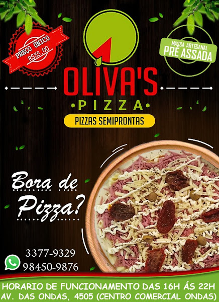 Foto 1 Pizzaria Olivas Calzone, Brotinho e Pré Assada
