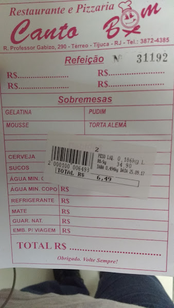 Foto 3 Restaurante e Pizzaria Canto Bom