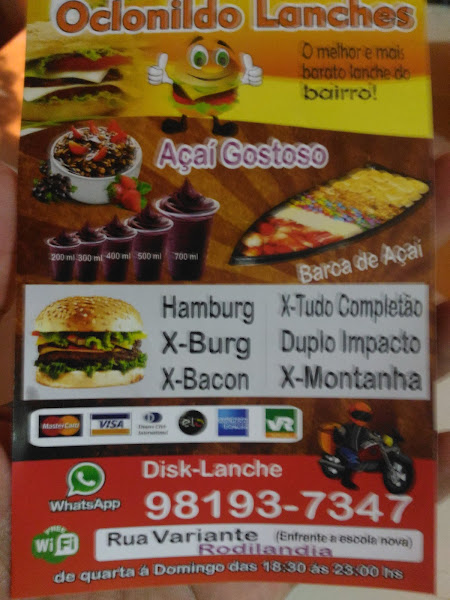 Foto 2 Oclonildo Pizzas e Lanches