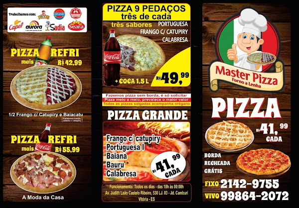 Foto 1 Master Pizza (em forno a lenha)