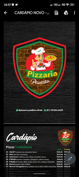 Foto 3 Pizzaria Paulista.