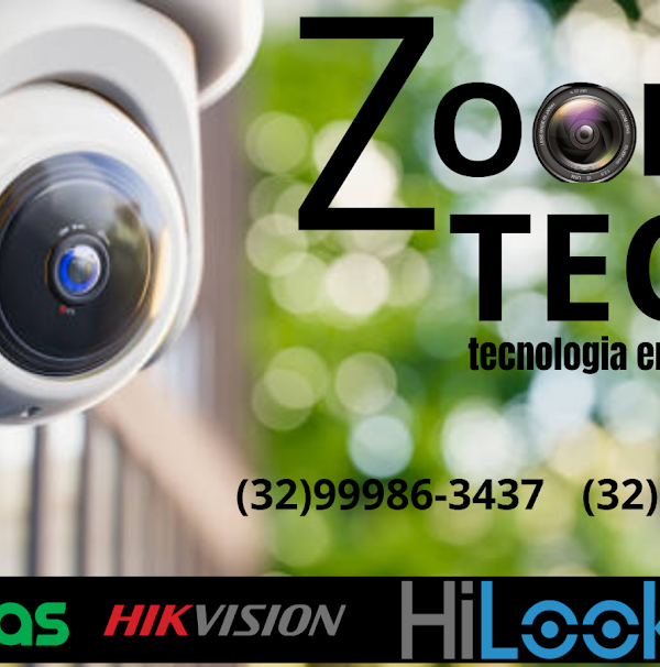 Zoom tech tecnologia em câmera de segurança