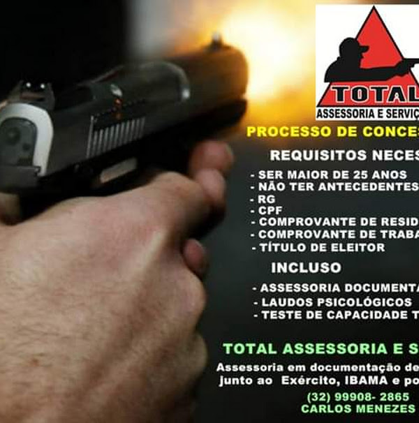 Assessoria em armas pela Polícia Federal