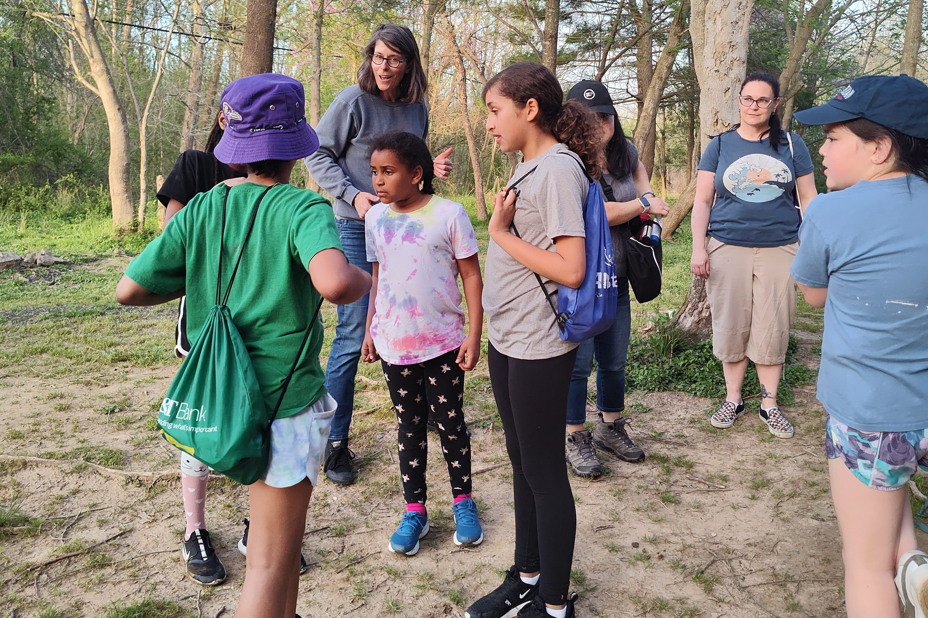 Cadettes On An Art Hike