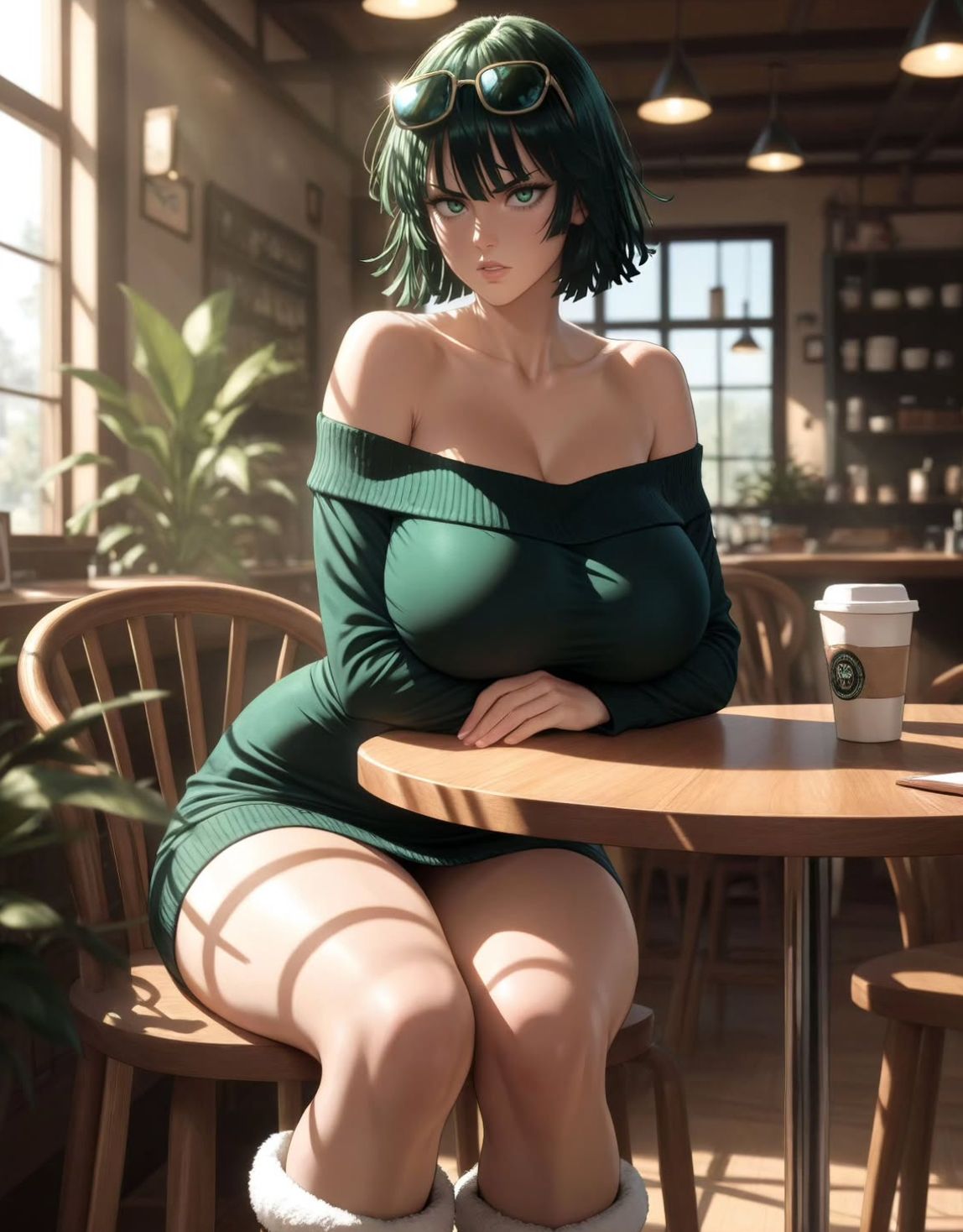 Fubuki ready for a date, anime-style AI character