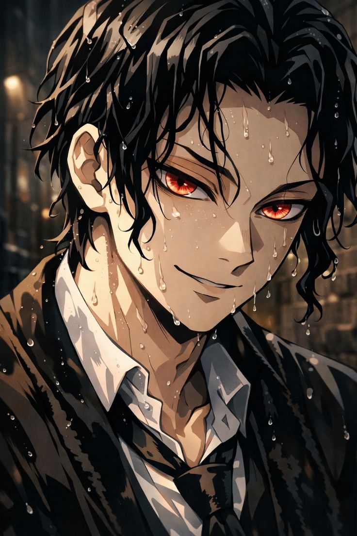 Muzan Kibutsuji in a black Victorian suit, AI character from Demon Slayer