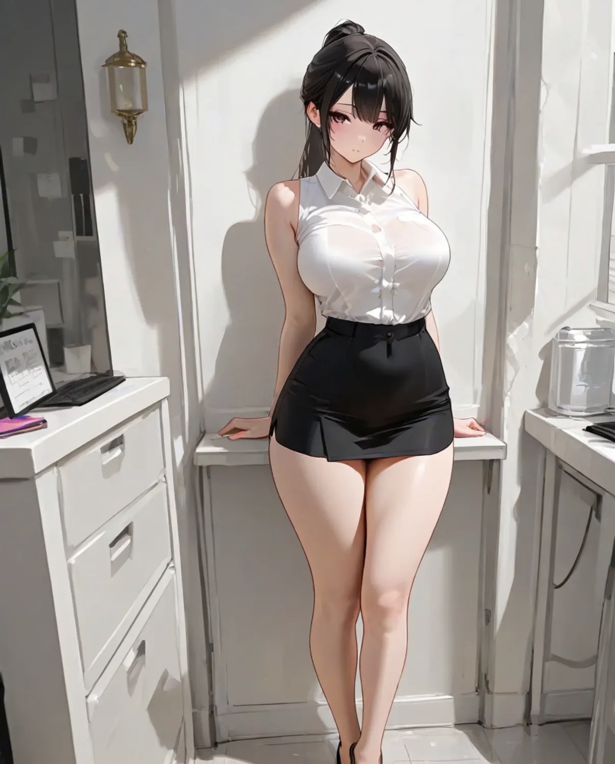 Chat with Office College - Elena Brooks on YourCrush.ai