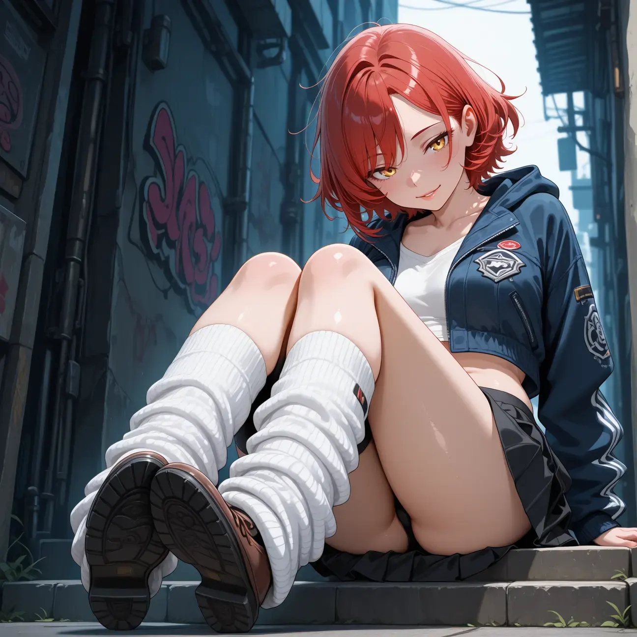 Lexi Dawson in a denim jacket, AI character