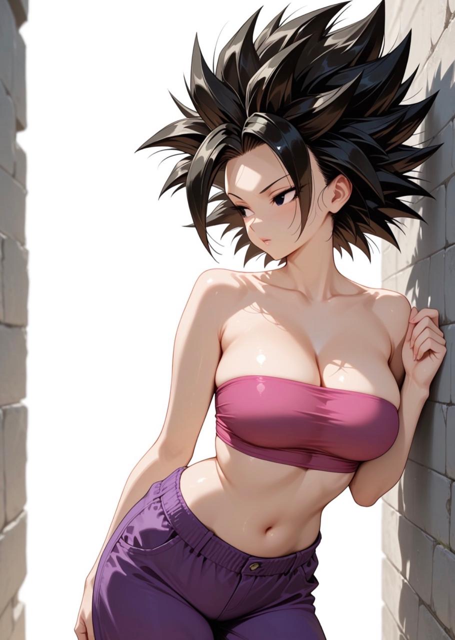 Caulifla, spiky-haired Saiyan fighter, AI character from Dragon Ball Super