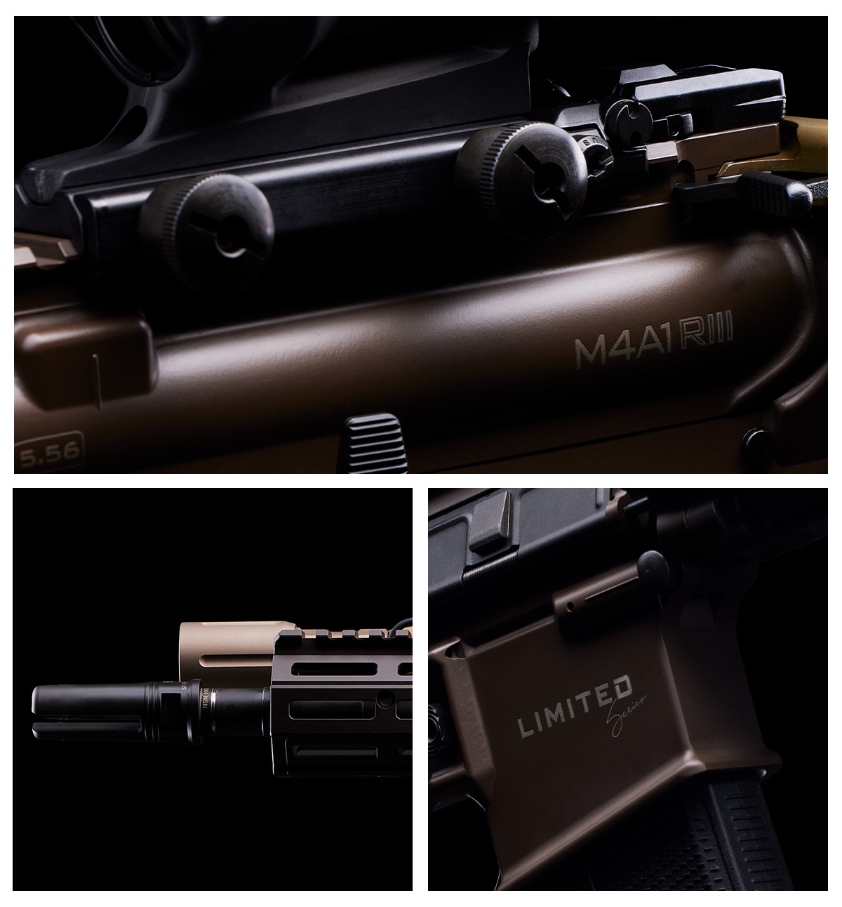 Rifle on a black background with the limited series logo overlaid.