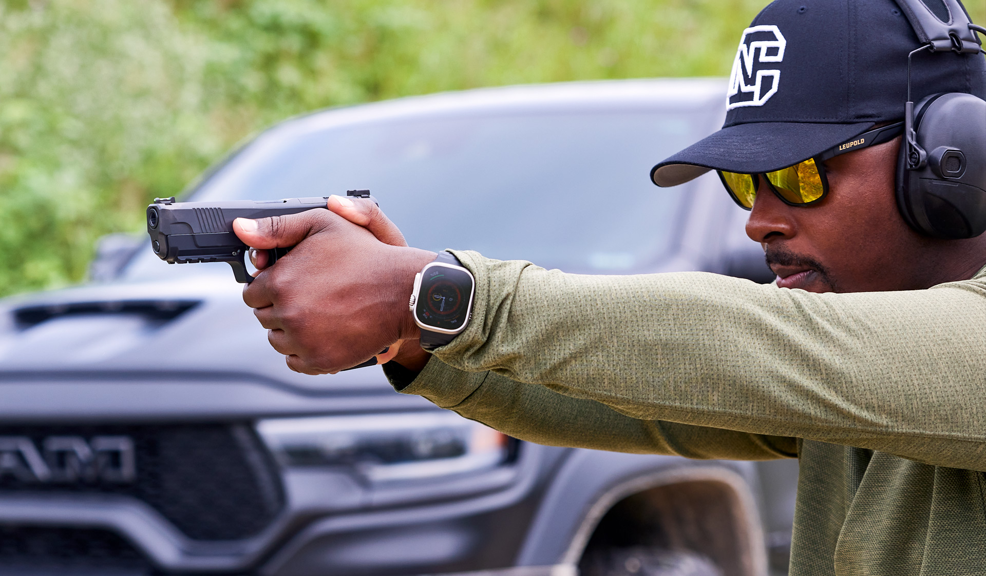 Colion Noir shooting the DANIEL H9.